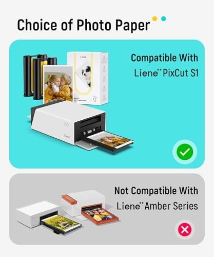 Liene Photo Paper & Cartridge, 2 Ink Cartridge Refill & 72 sheets photo paper…