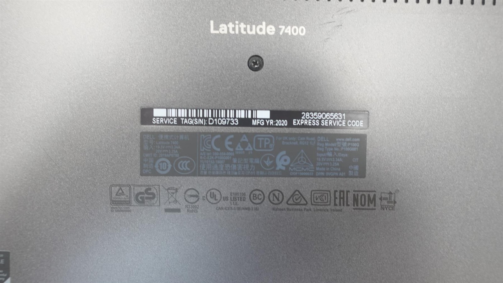 Dell Latitude 7400 14″ Core I7-8665U 1.90GHz 16GB 256GB SSD Laptop