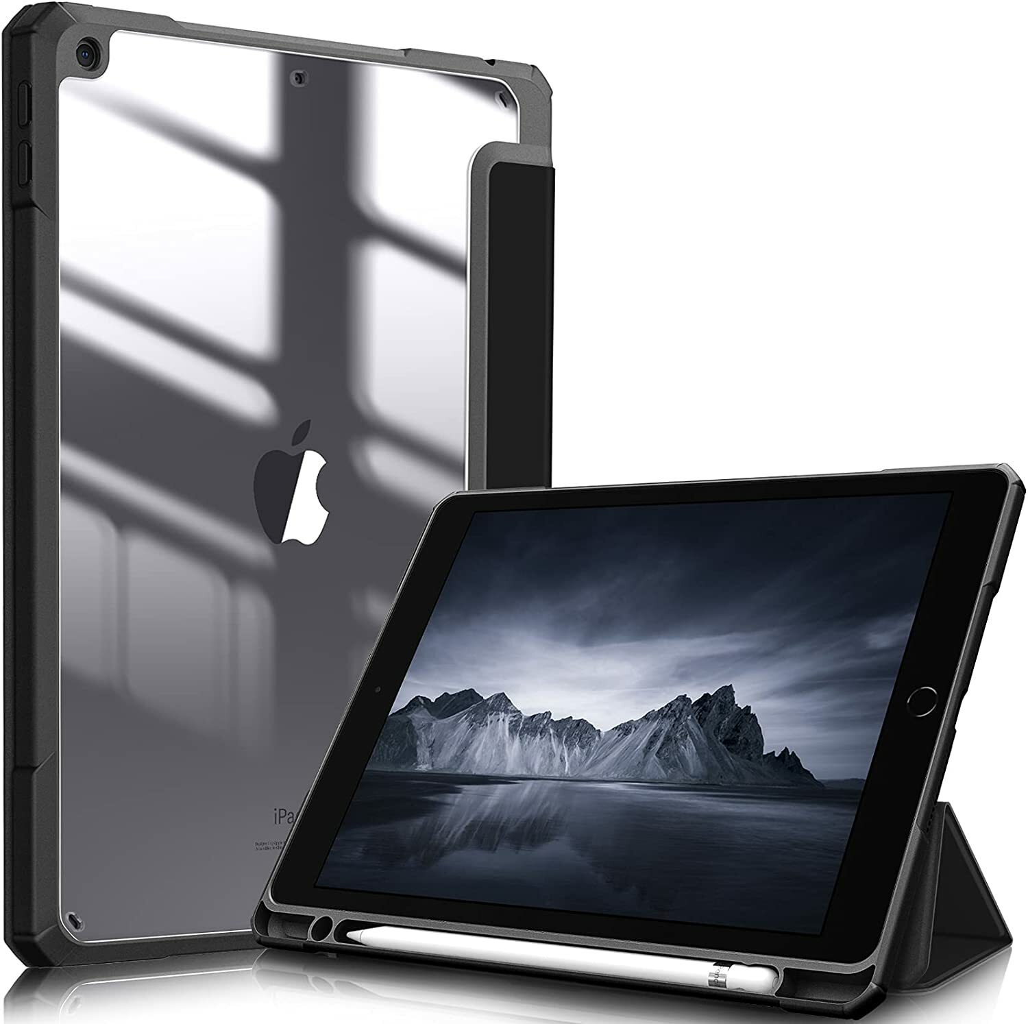 Slim Case For iPad 9th 8th 7th 10.2 inch Shockproof Cover with Clear Back Shell