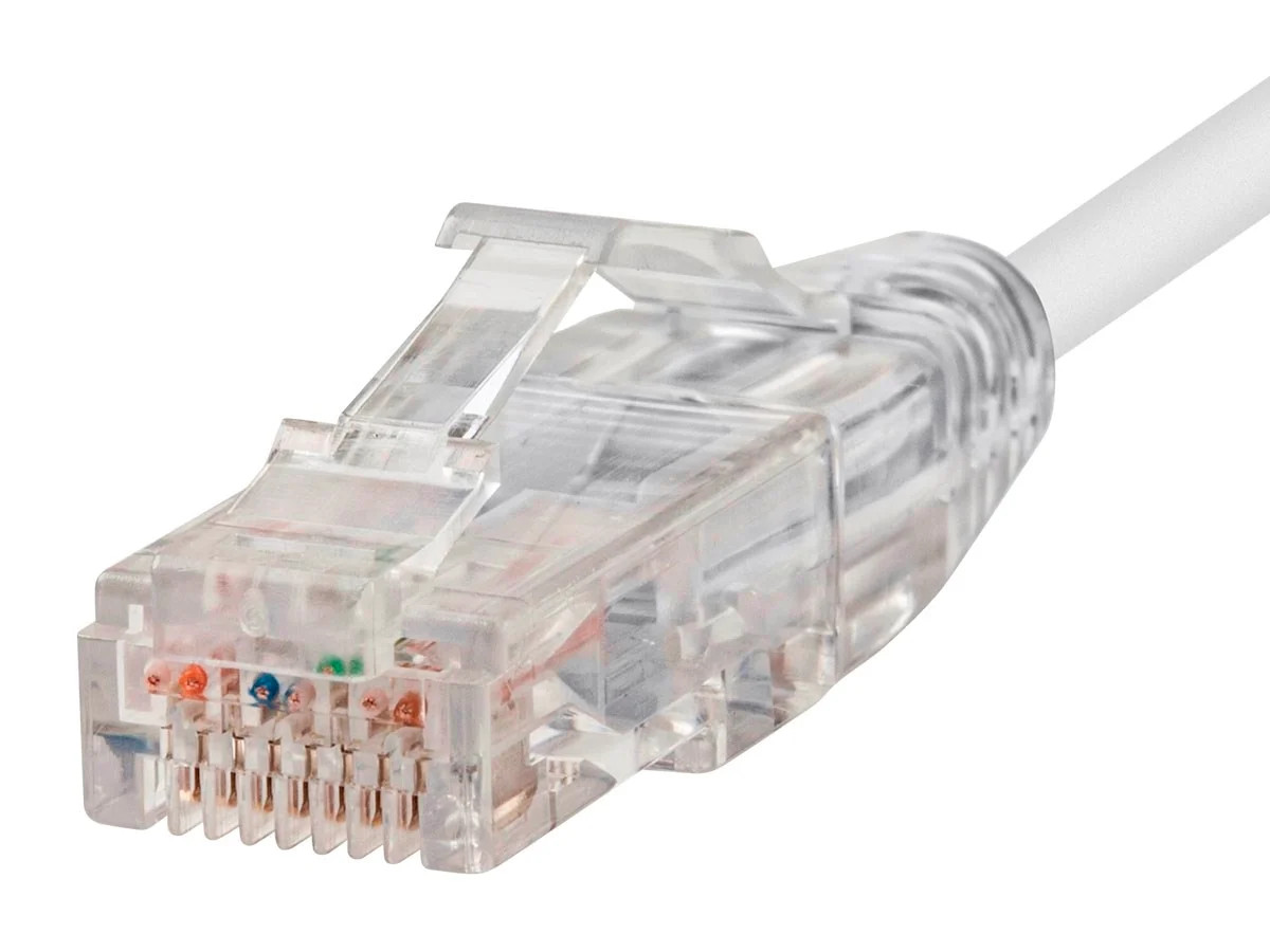 Monoprice Cat6 Ethernet Patch Cable – 2 feet – White | Snagless RJ45 Stranded