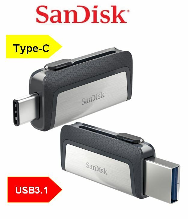 SanDisk 32GB 64GB 128GB 256GB OTG USB3.1 TYPE-C Flash Pen Drive lot Memory Stick