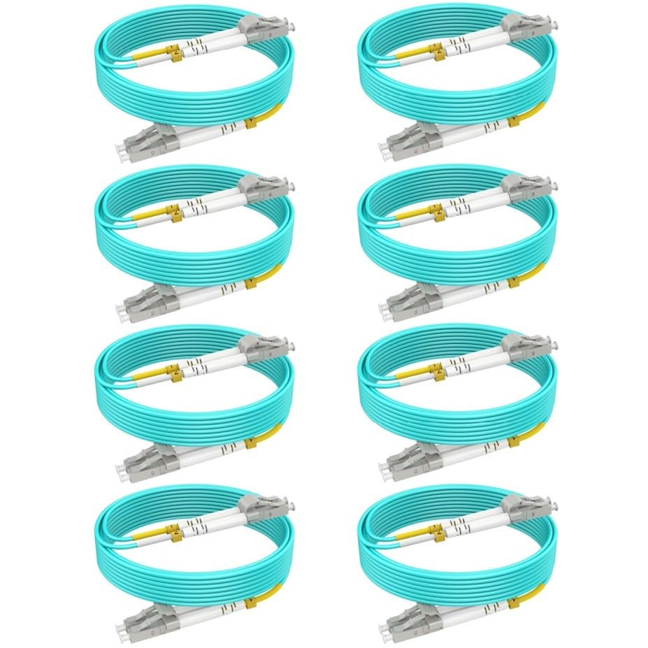 32Ft LC to LC OM3 Multimode Fiber Patch Cable 8-Pack – 10G/40G/100G