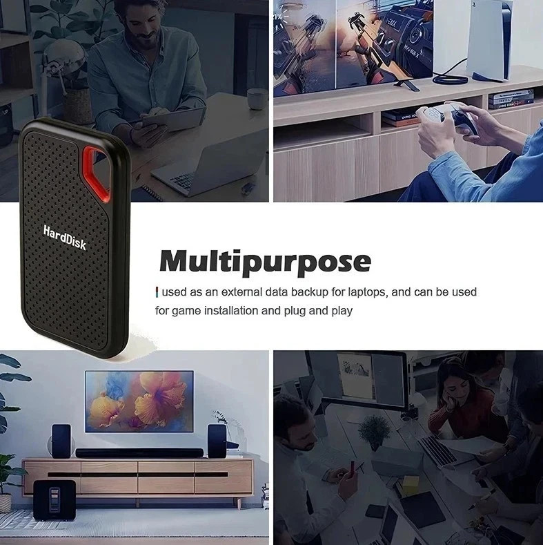 external hard drive 1TB High Speed Capacity Solid State Usb3.2 Laptop Mac And PC