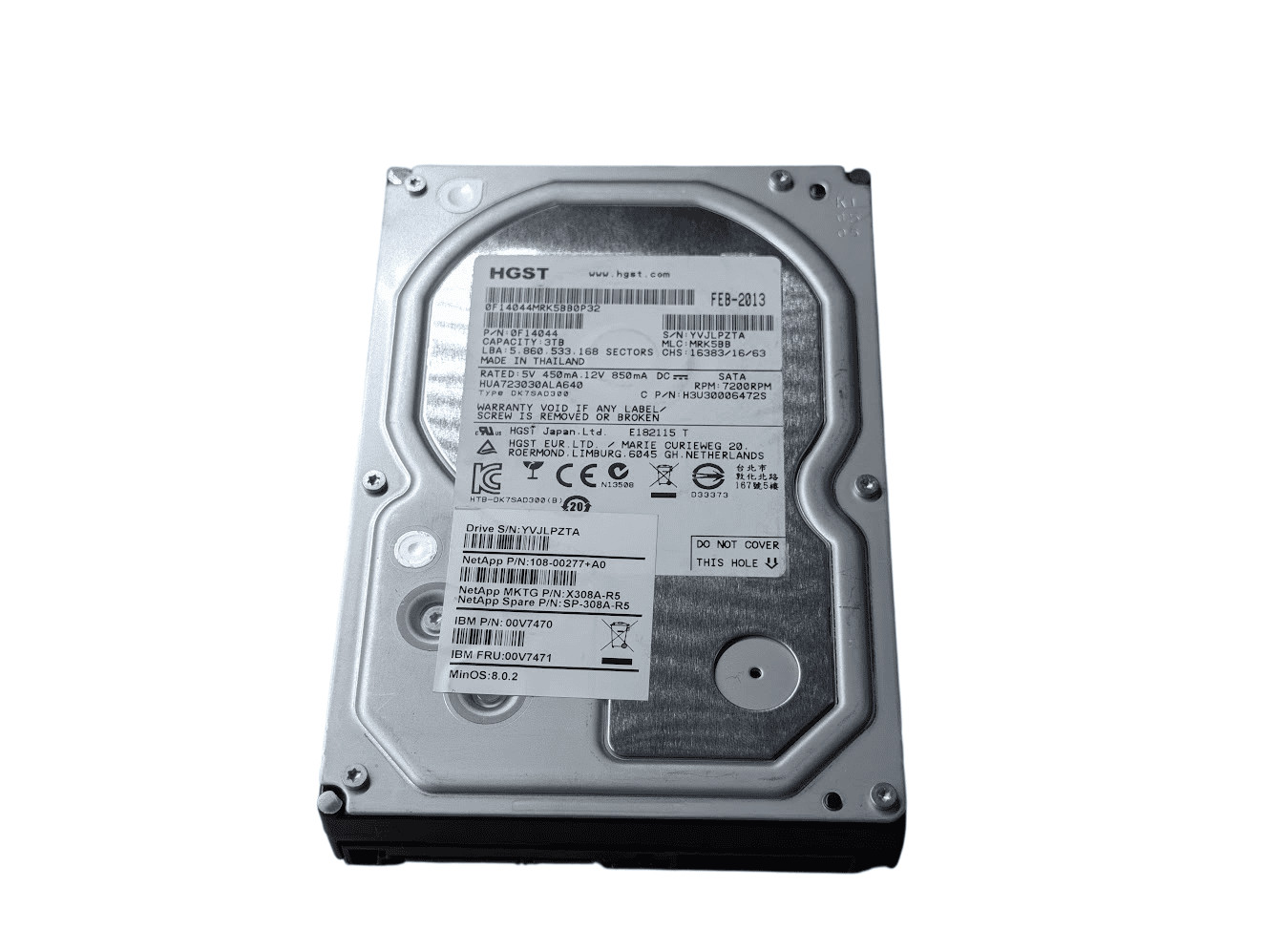 Hitachi 3TB 0F14044 3.5″ SATA 6Gb/s Hard Disk Drive 512 Format HUA723030ALA640