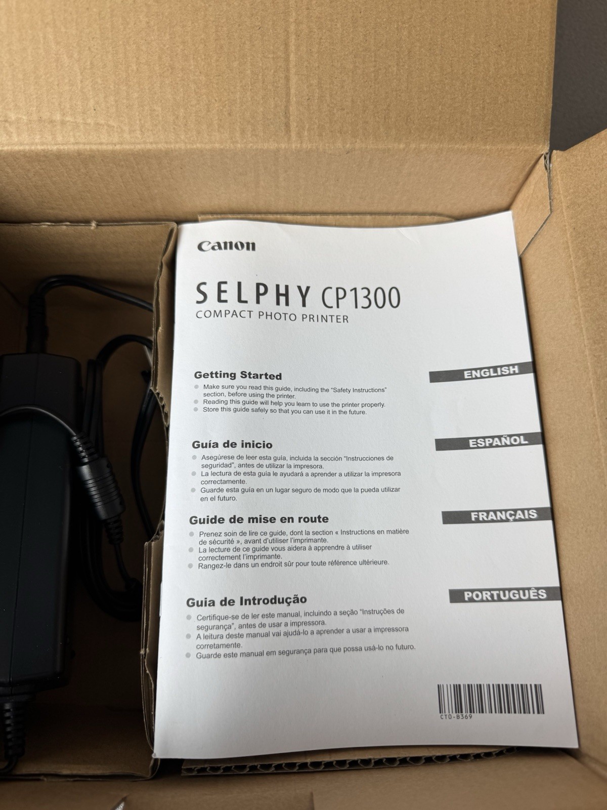 Canon SELPHY CP1300 Compact Wireless Photo Printer (White) in Box