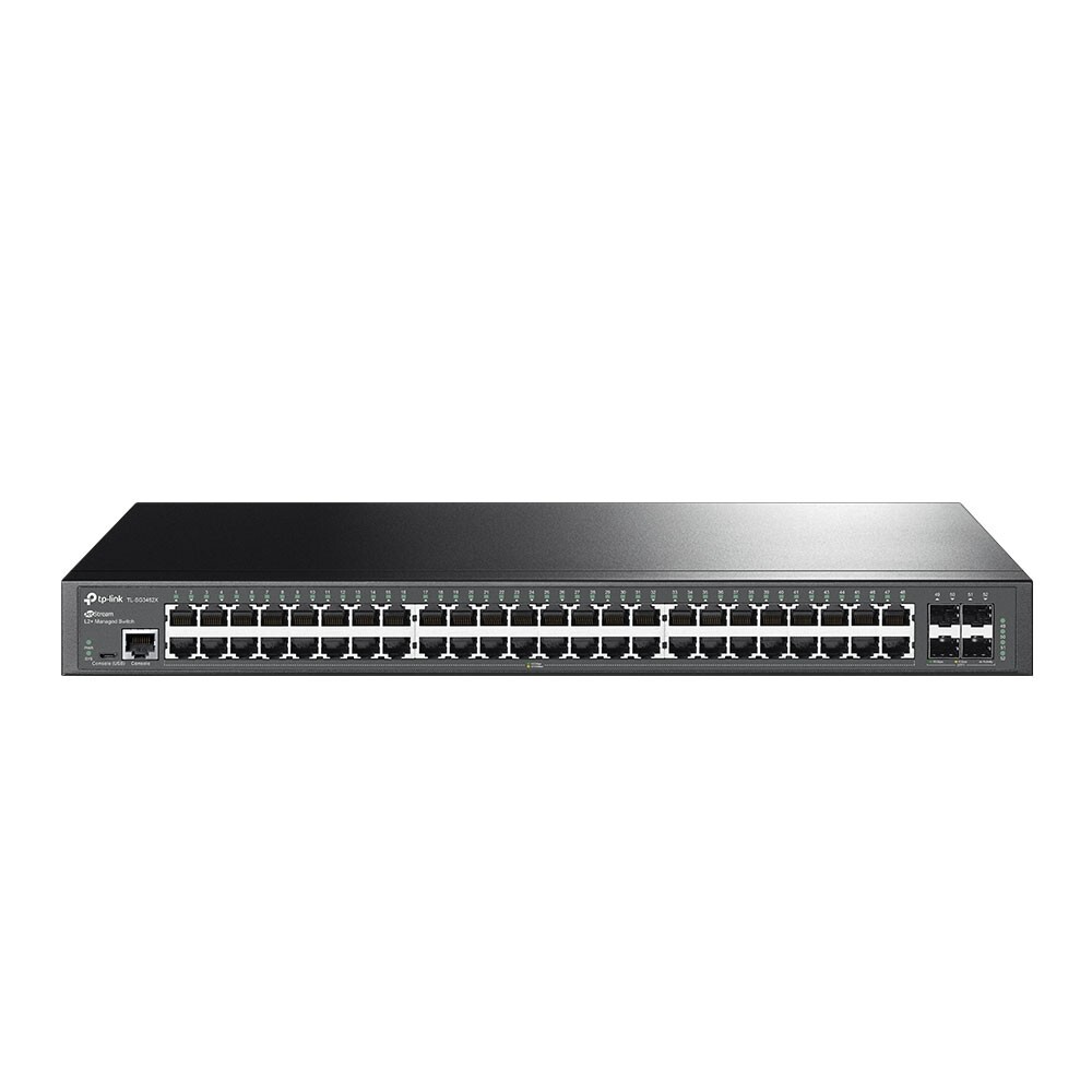 TP-Link TL-SG3452X 48-Port 1000Mbps Gigabit L2+ Managed Switch, 4x 10GbE SFP+