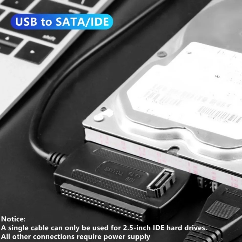 New IDE SATA to USB 2.0 Adapter Converter Cable For 2.5 3.5 Inch Hard Drive HD