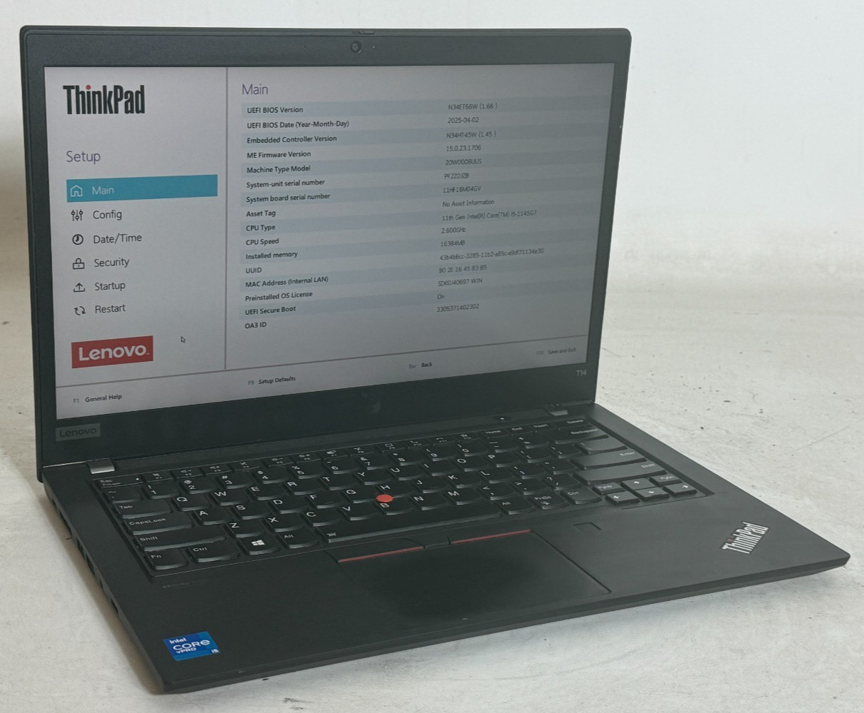 Lenovo ThinkPad T14 Gen 2 14″ (i5-1145G7 – 16GB RAM – 256GB SSD – Win11Home)