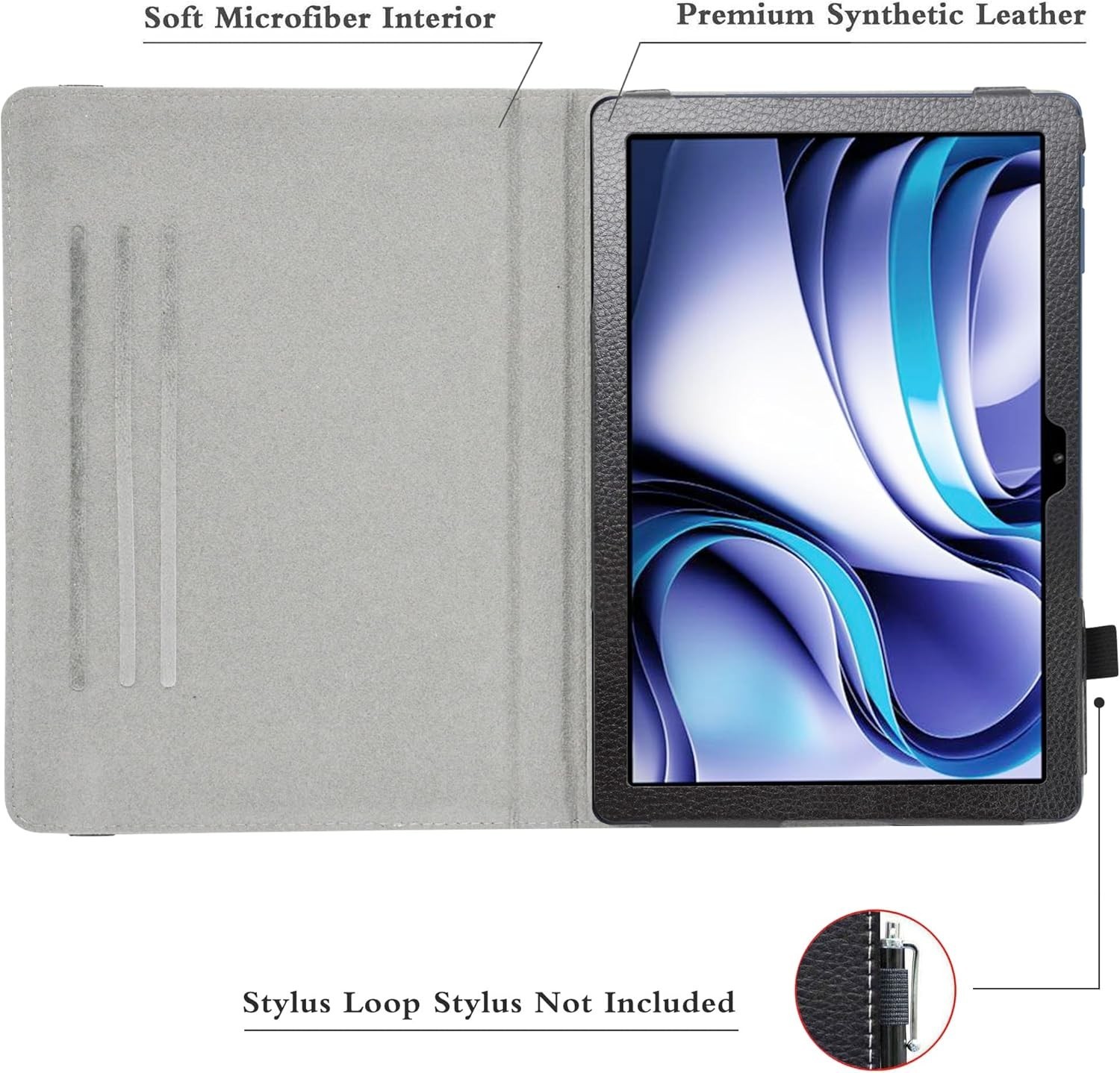 Soft Synthetic Leather 360° Case for BLU M10L Pro 10.1″ Tablet – Durable & Chic