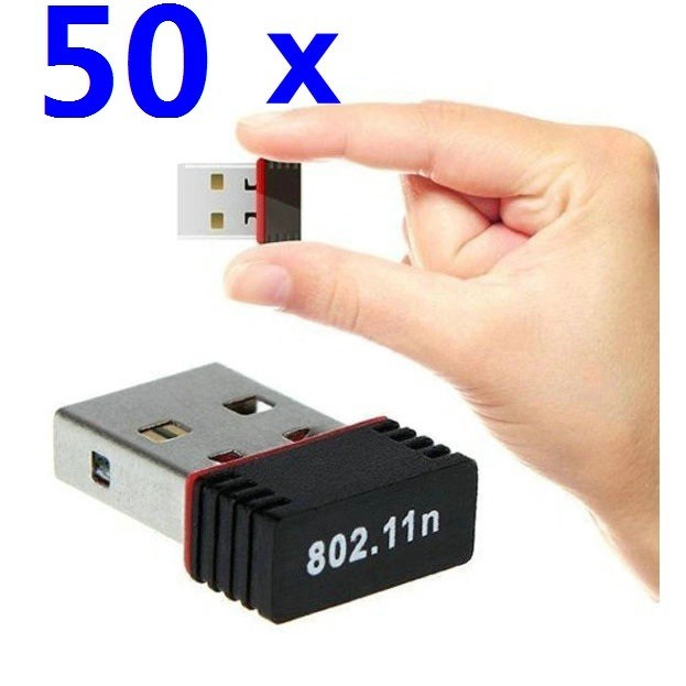 Lot 50 x 150Mbps Mini USB WiFi Wireless Adapters Network LAN Card 802.11B/G/N