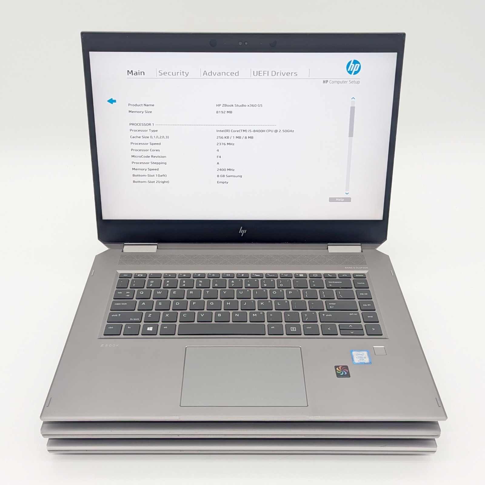 Lot of 3 HP ZBook Studio G5 – Intel Core i5 8th Gen 8GB RAM NVIDIA No OS/AC/SSD