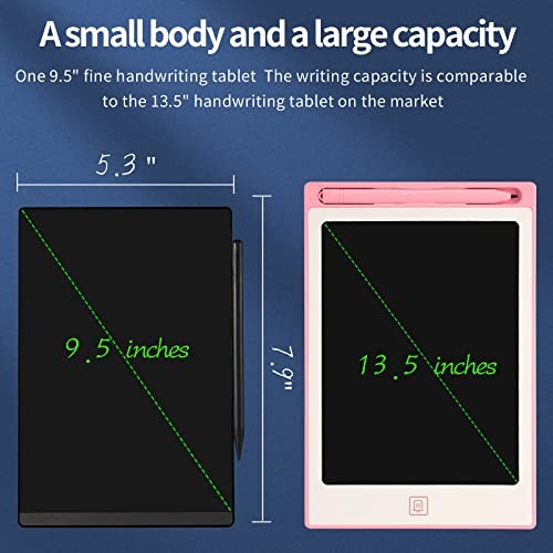LCD Writing Tablet 9.5 Inch with Magnetic Backing, Ultra-Slim Reusable 9.5in