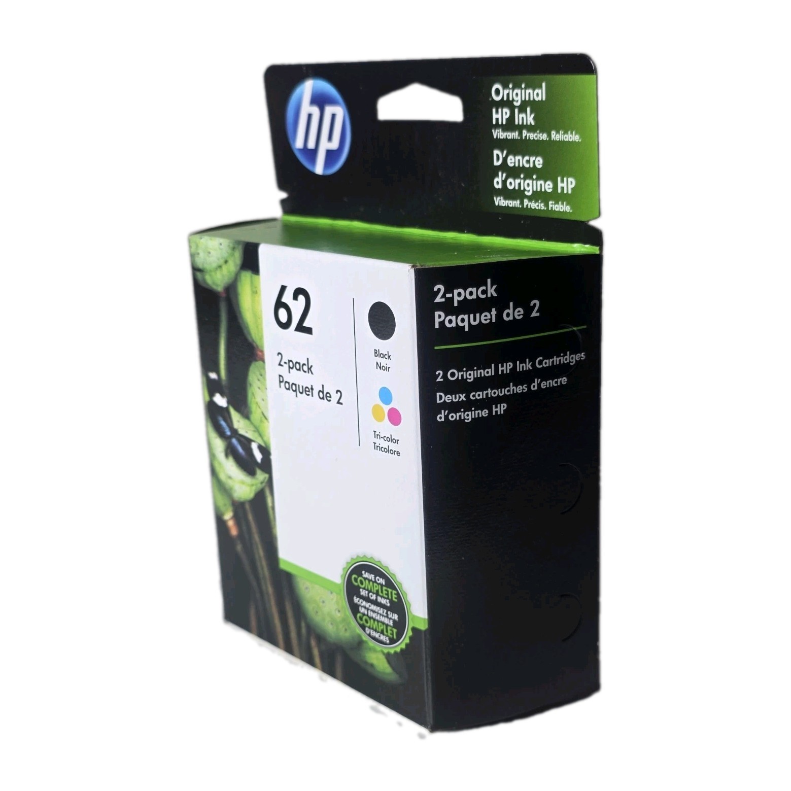 GENUINE HP 62 Black & Tri-Color Ink Cartridges N9H64FN ENVY 5540 SEALED Box