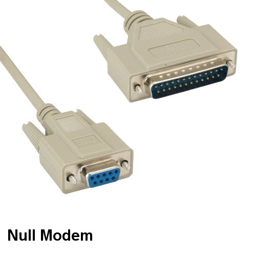 6 feet Null Modem DB9 Female to DB25 Male Serial Cable for Printer Data 28 AWG