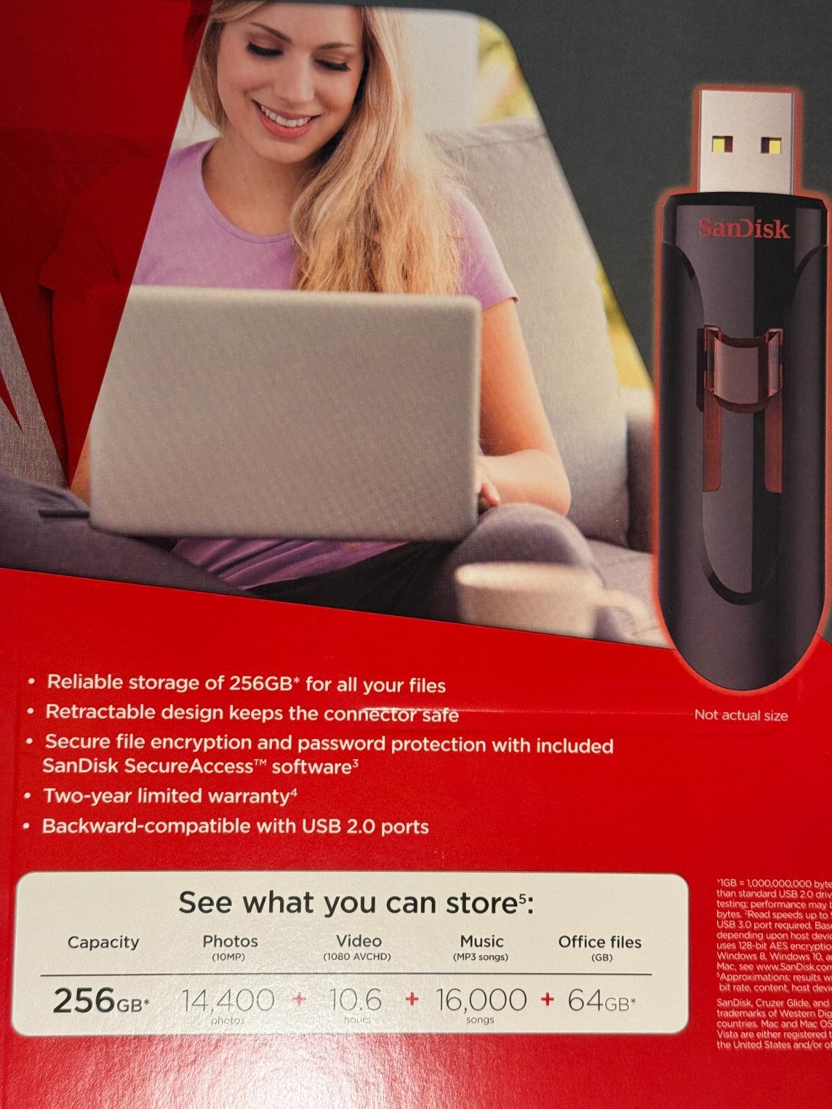 SanDisk Cruzer Glide 256GB USB 3.0 Flash Drive – SDCZ600-256G-AC25