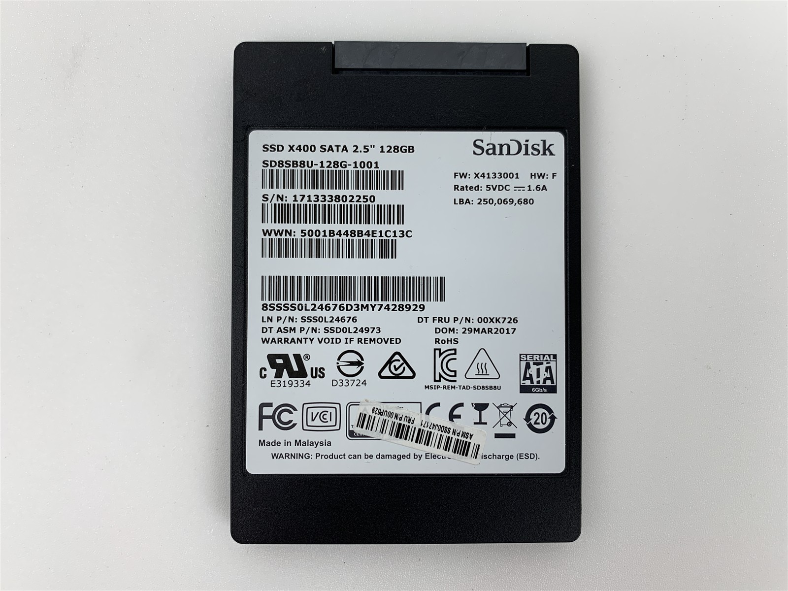 SanDisk X400 SD8SB8U-128G-1001 SATA 2.5″ 128GB SSD