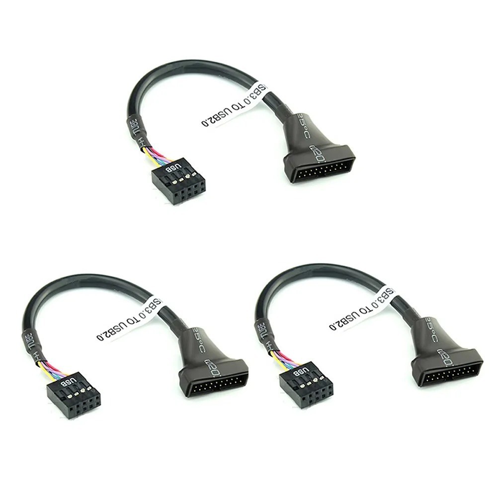 1pc USB 2.0 9-Pin Female to USB 3.0 20-Pin Male Motherboard Header Adapter Cable