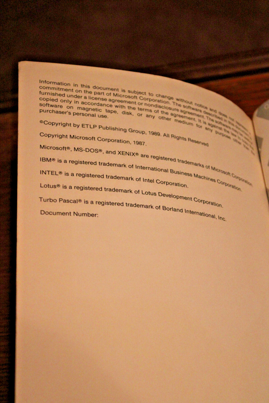 Vintage Microsoft’s MS-DOS Version 3.31 User’s Reference Guide 1987