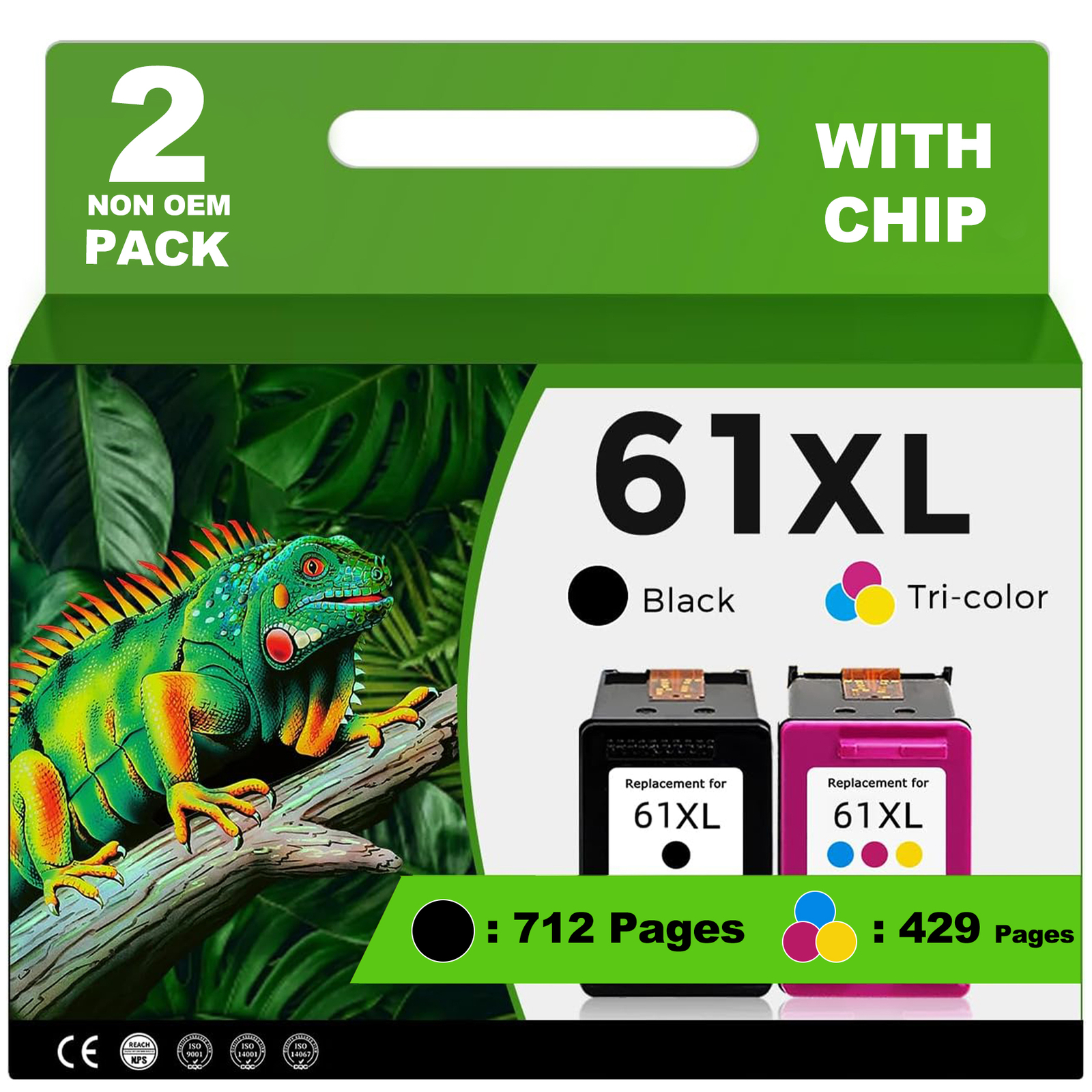 61XL 61 XL Ink Printer Cartridge For HP ENVY 4500 4501 4502 4504 4505 5530 5531