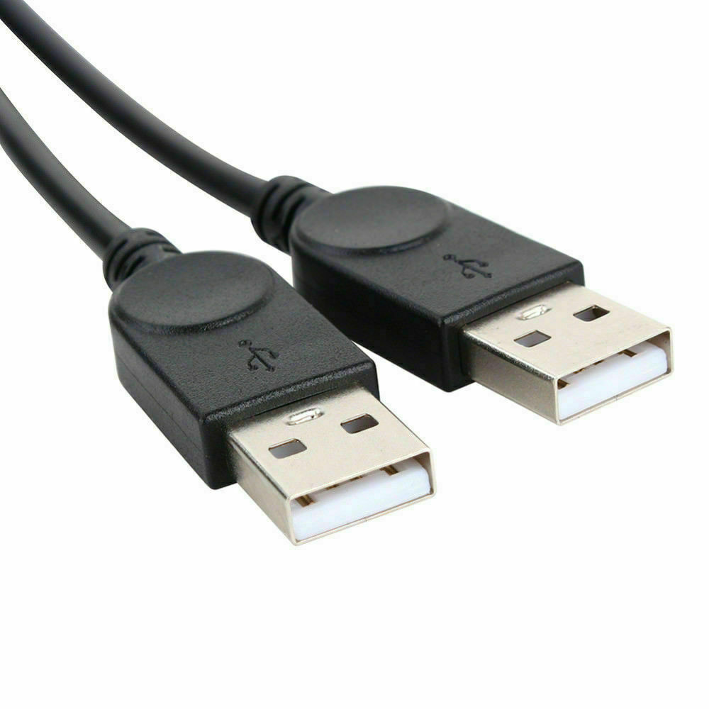 USB 2.0 Female to 2 Dual USB Male Power Adapter Y Splitter Cable Cord Connector