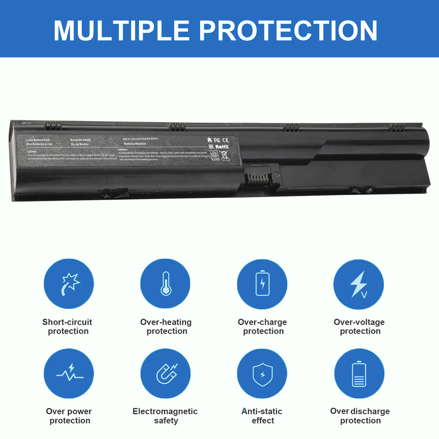 ✅LOT 30X Battery For HP ProBook 4330s 4331s 4430s 4431s 4530s 633733-321 5200mAH