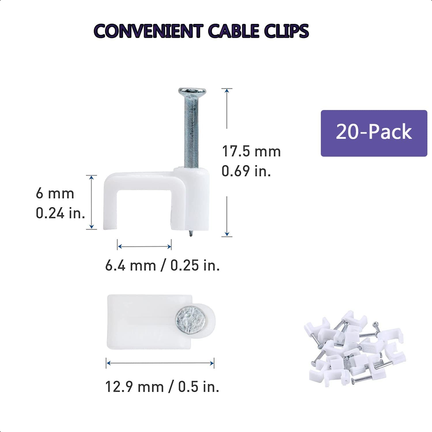 Cat 6 Ethernet Cable 50 ft White Flat Internet Network LAN Patch Cords – Sol…