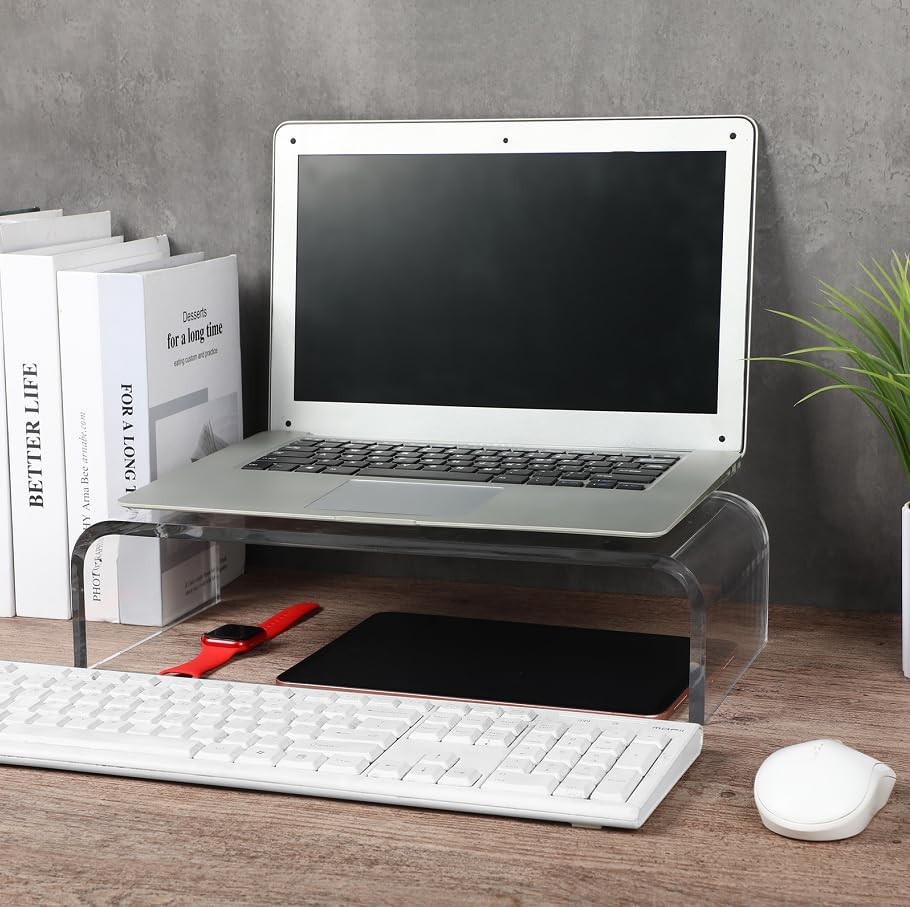 Acrylic Monitor Stand Screen Riser Acrylic Transparent Desk…