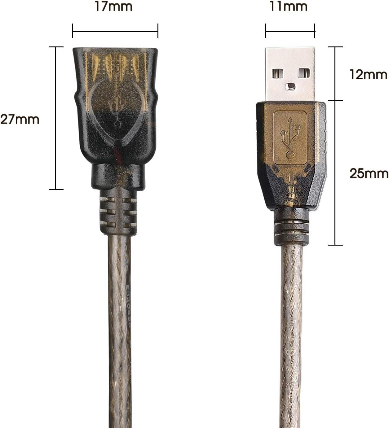 USB 2.0 Type a Male to a Female Active Repeater Extension Cable 50Ft, High Speed