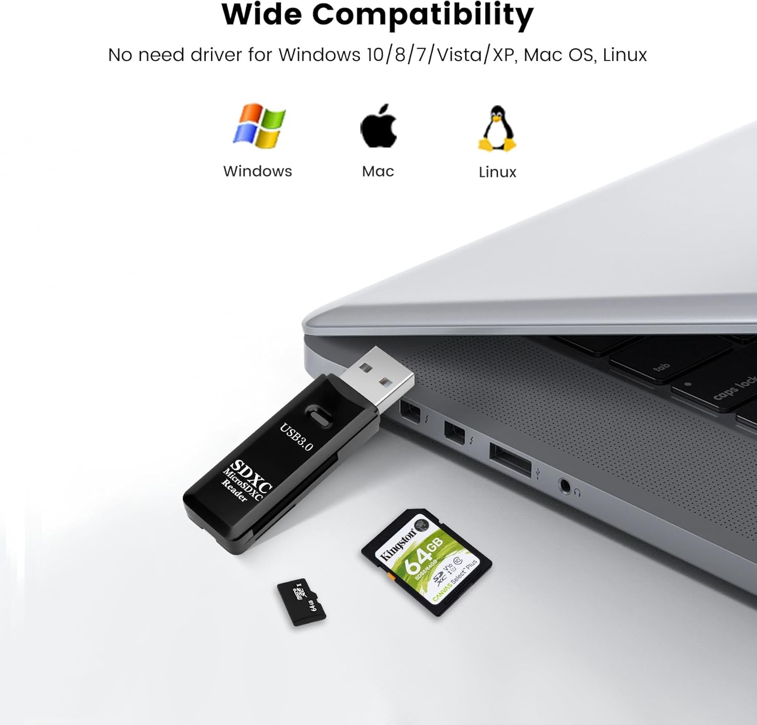 USB 3.0 Micro SD SDHC TF Card Reader Memory Adapter for PC Laptop Camera lot