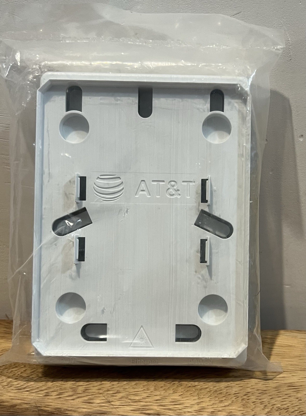AT&T Internet Fiber optic wall plate ATT w/ coupler for 010-ONT Uverse U-verse