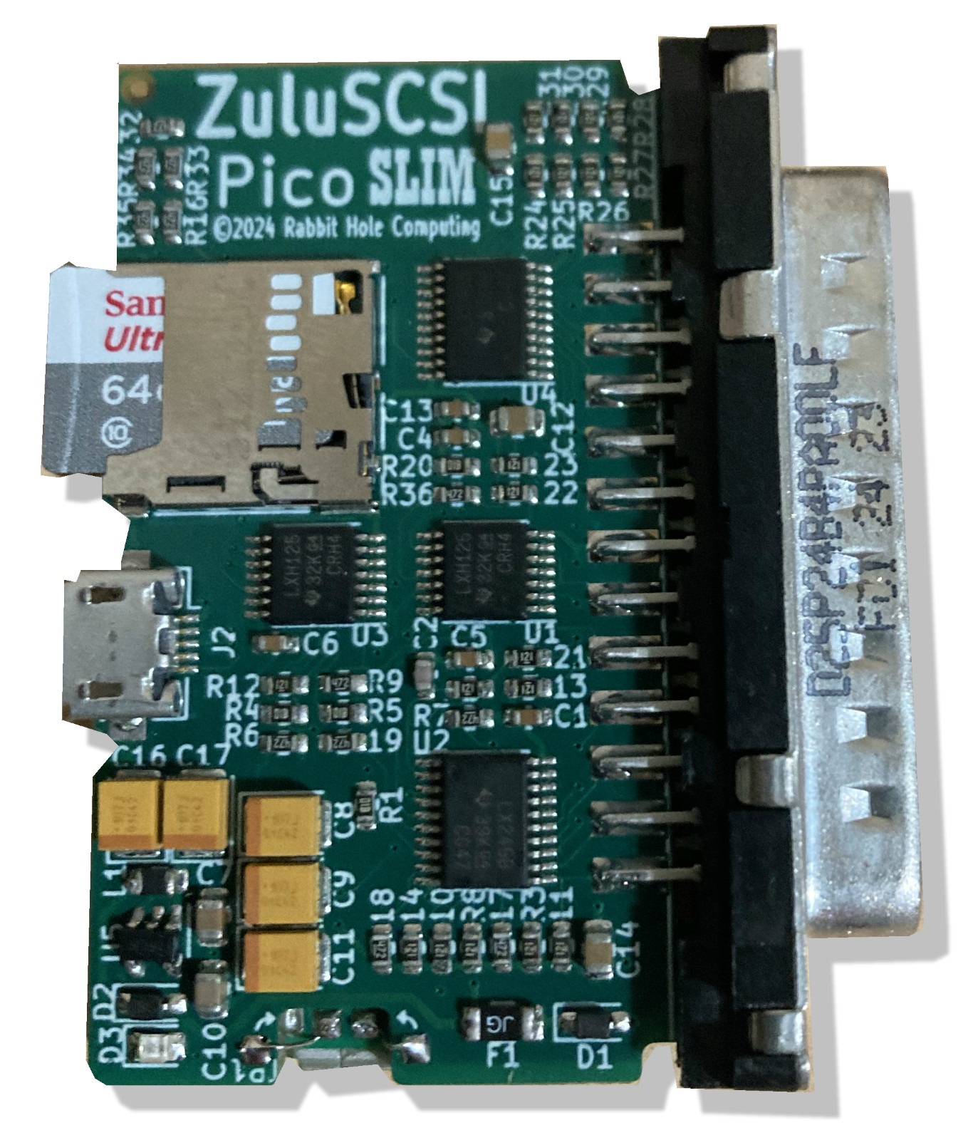 ZuluSCSI Pico Slim External SCSI SD Drive