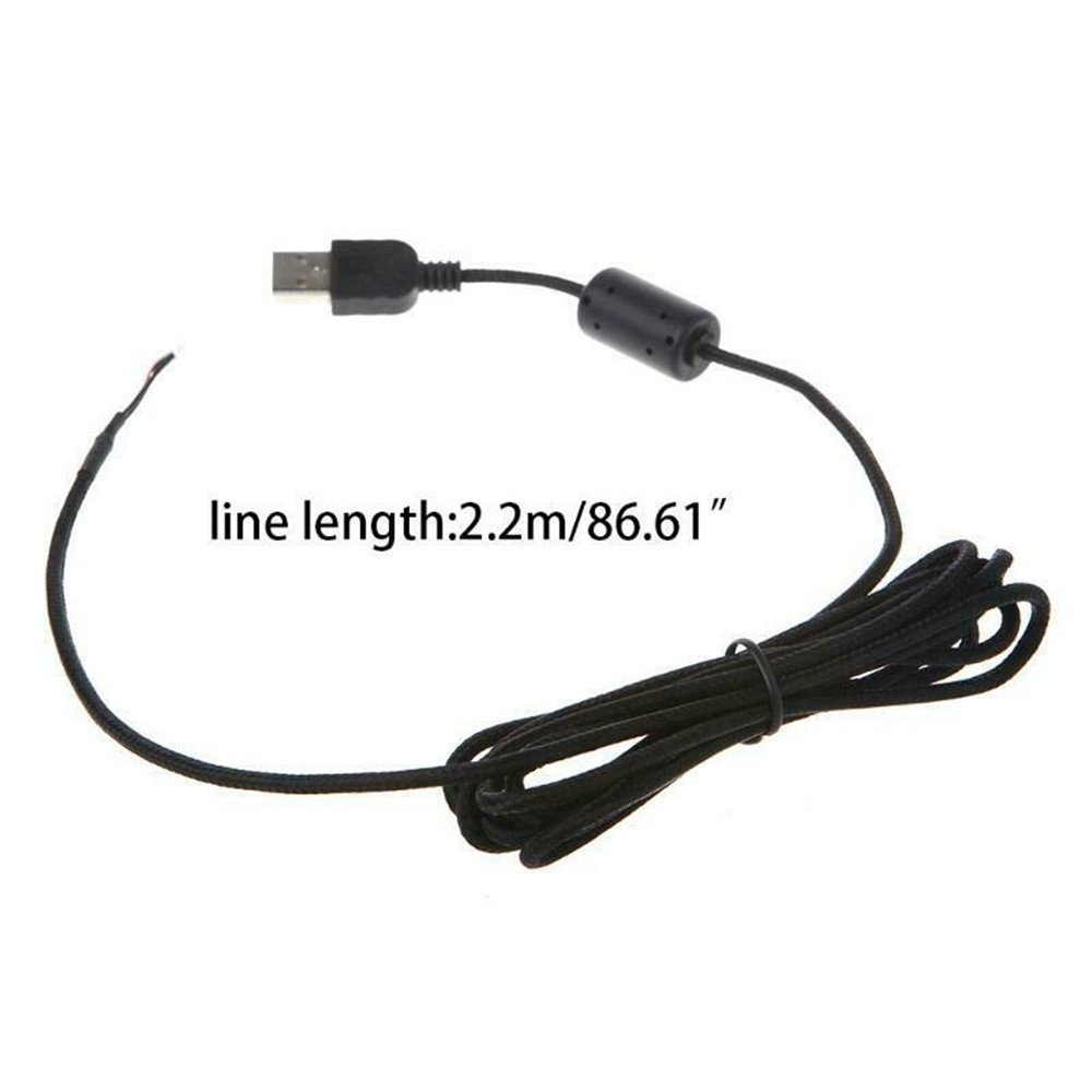 Mouse Mice USB PVC+Nylon Braided Cable Line Wire 2.2m For Logitech G500 G500S A