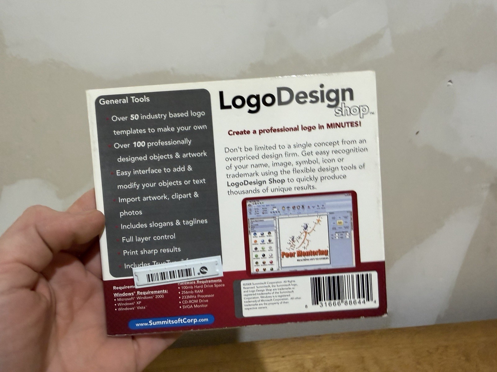 Logo Design Shop – Summit Software Windows XP 2000 Vista Jewel Case 2008