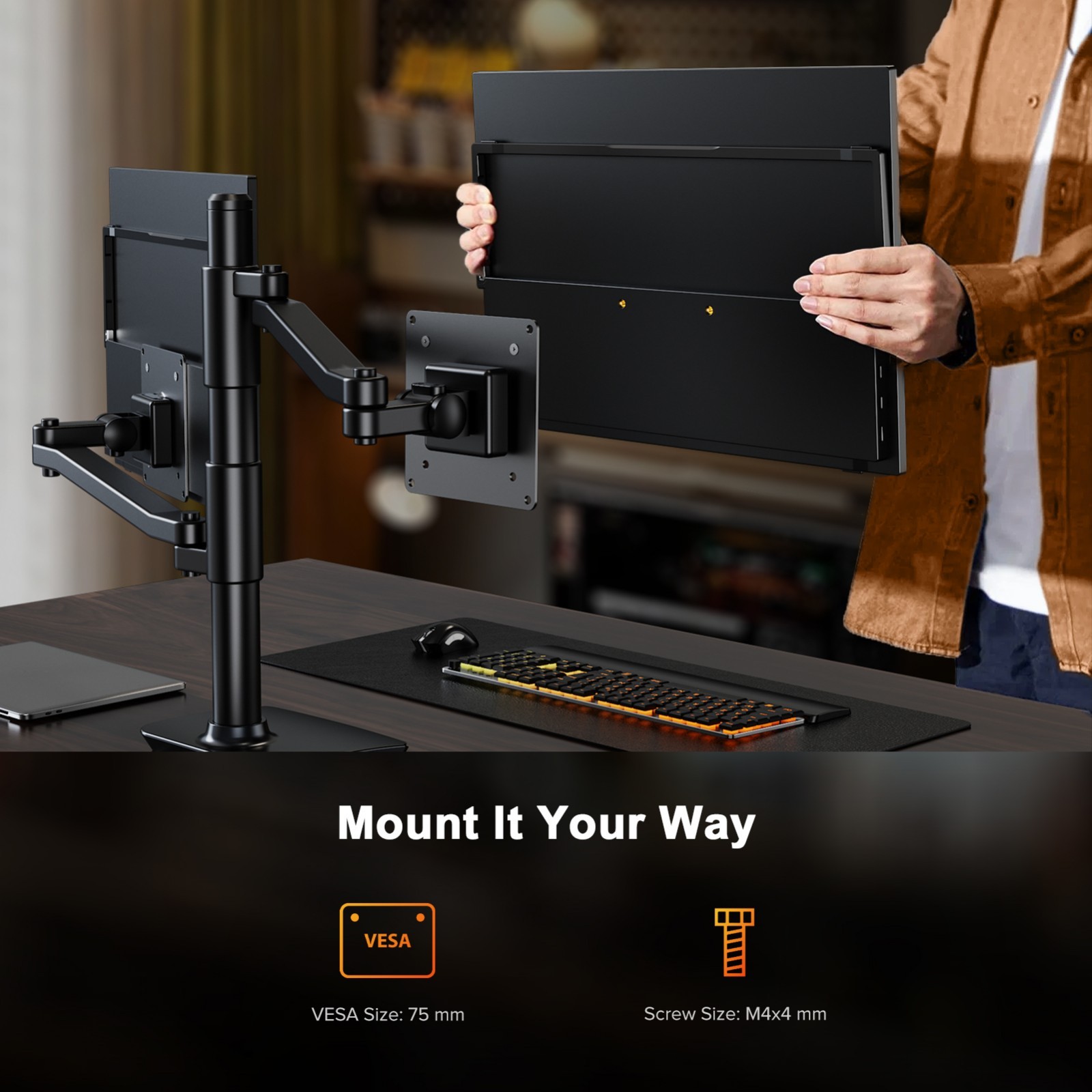 UPERFECT 13.3″ Portable Monitor Gaming Display 1920×1080 PC Screen USB C HDMI