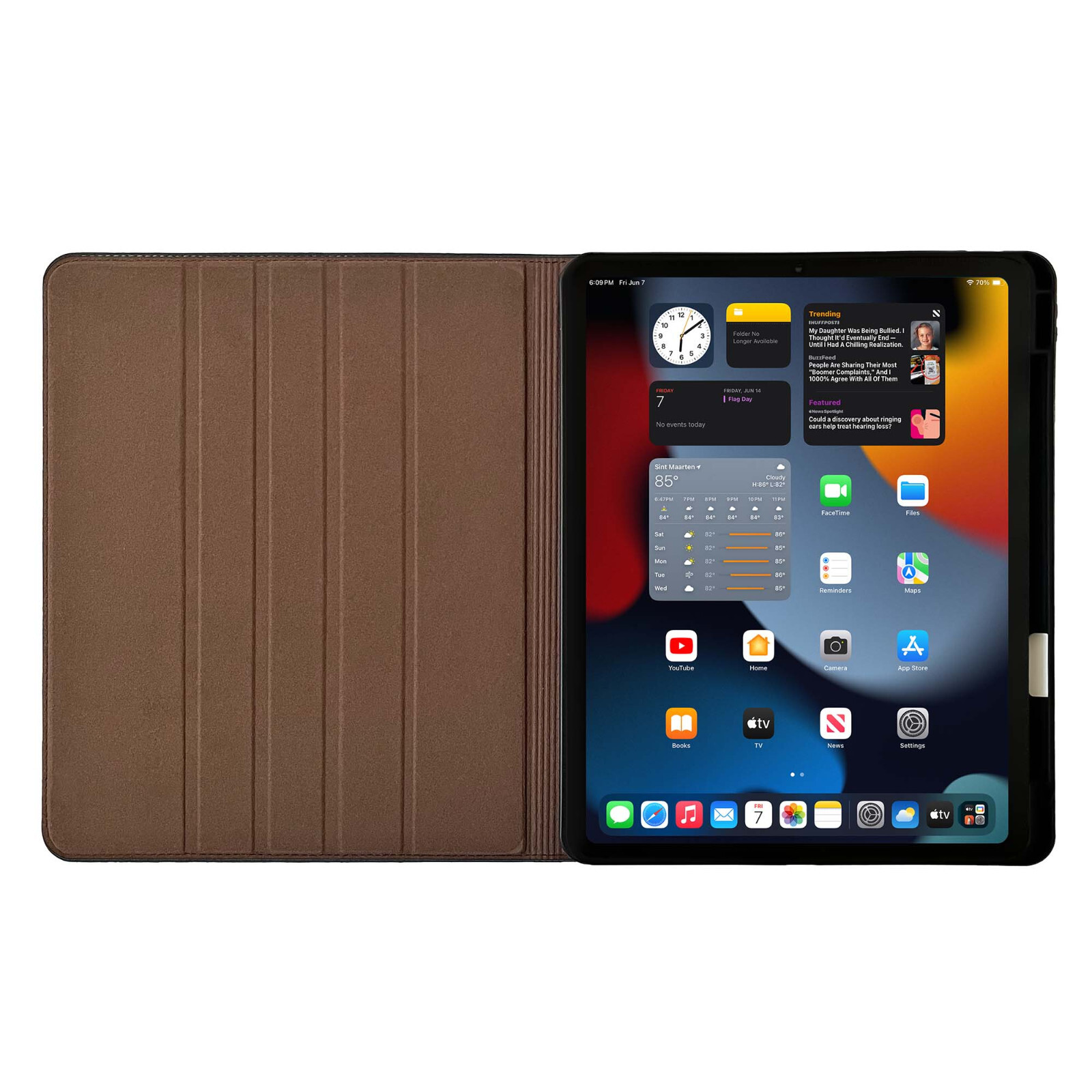 iPad Pro 11″ (M5) Case – 6th Gen – 2025 – With Pencil Holder – Genuine Leather