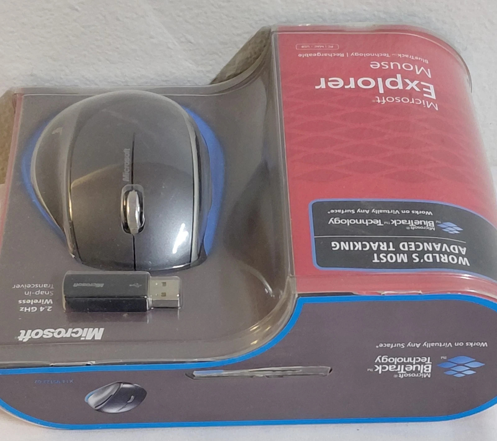 Microsoft Explorer Mouse BlueTrack Rechargeable Wireless USB Mouse New Sealed