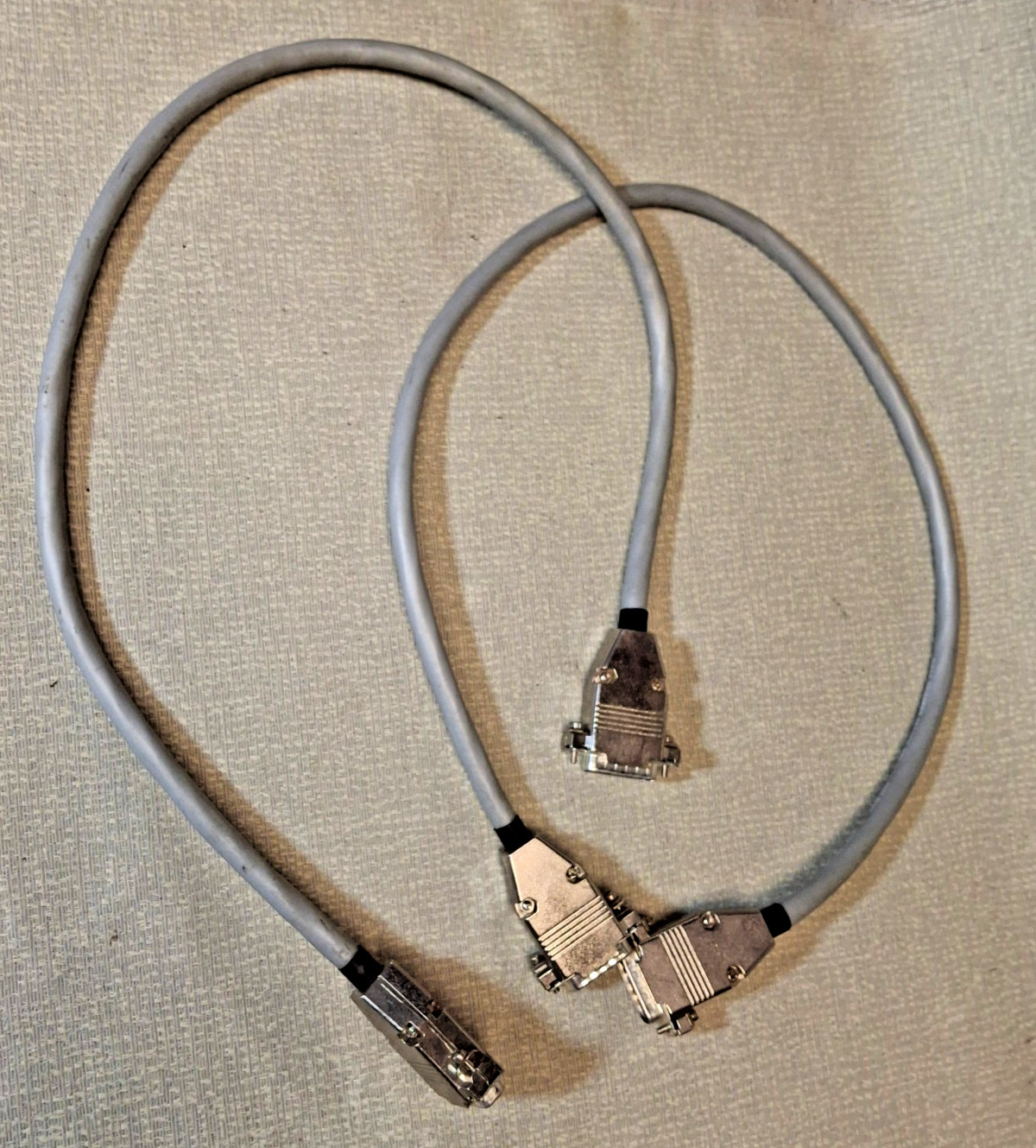 (2) 30″ DB15 Gold Plated Pins Male To Male Metal Connector Cable Cord Heavy Duty