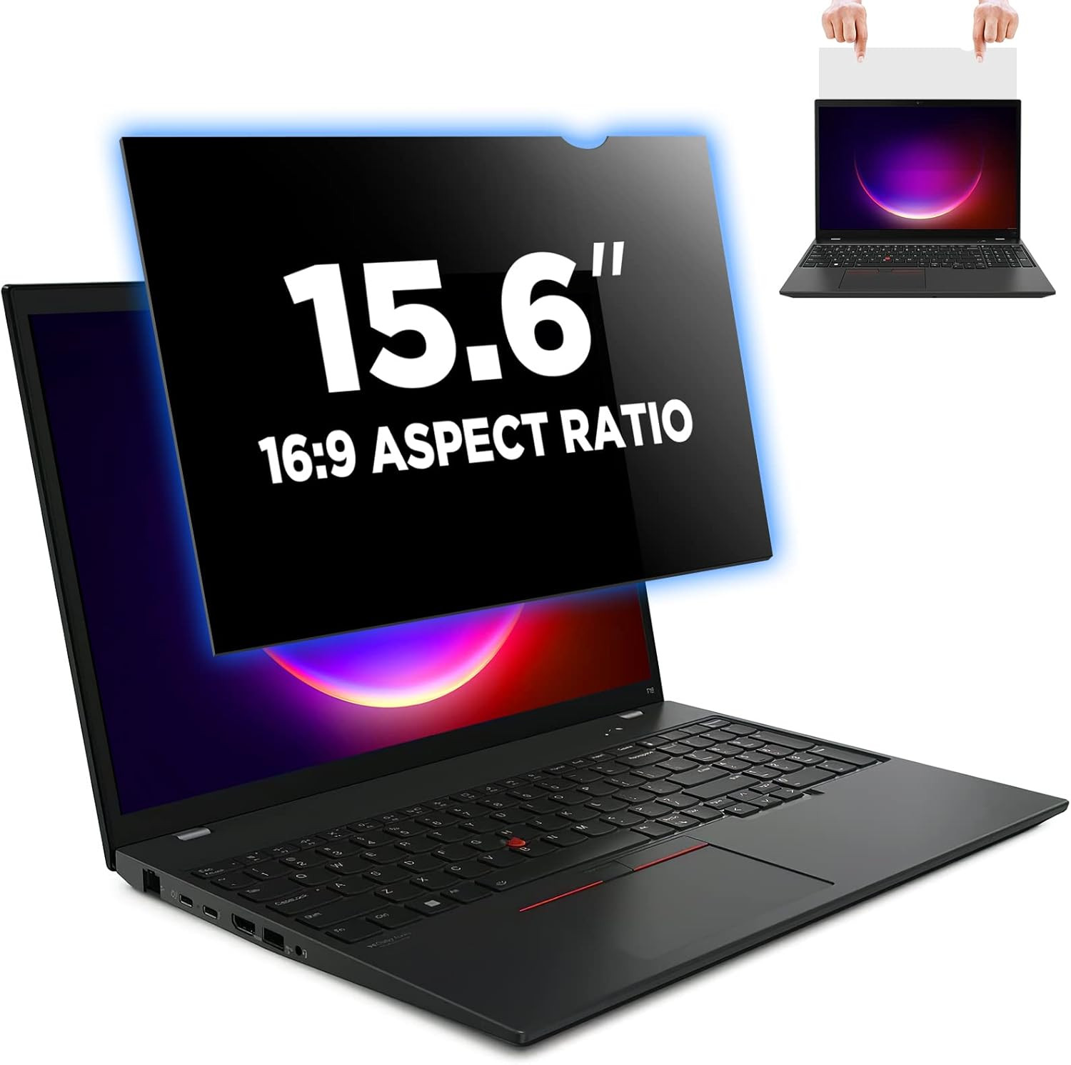 15.6″ Privacy Filter Screen Protector, Anti-Spy/Glare Film for 15.6 Inch Wide…