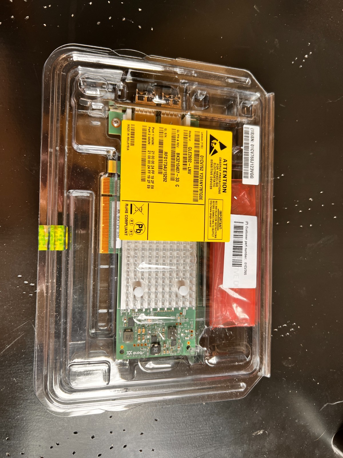 QLogic QLE2692-SR Dual Port 16GbE Fibre Channel Host Bus Adapter