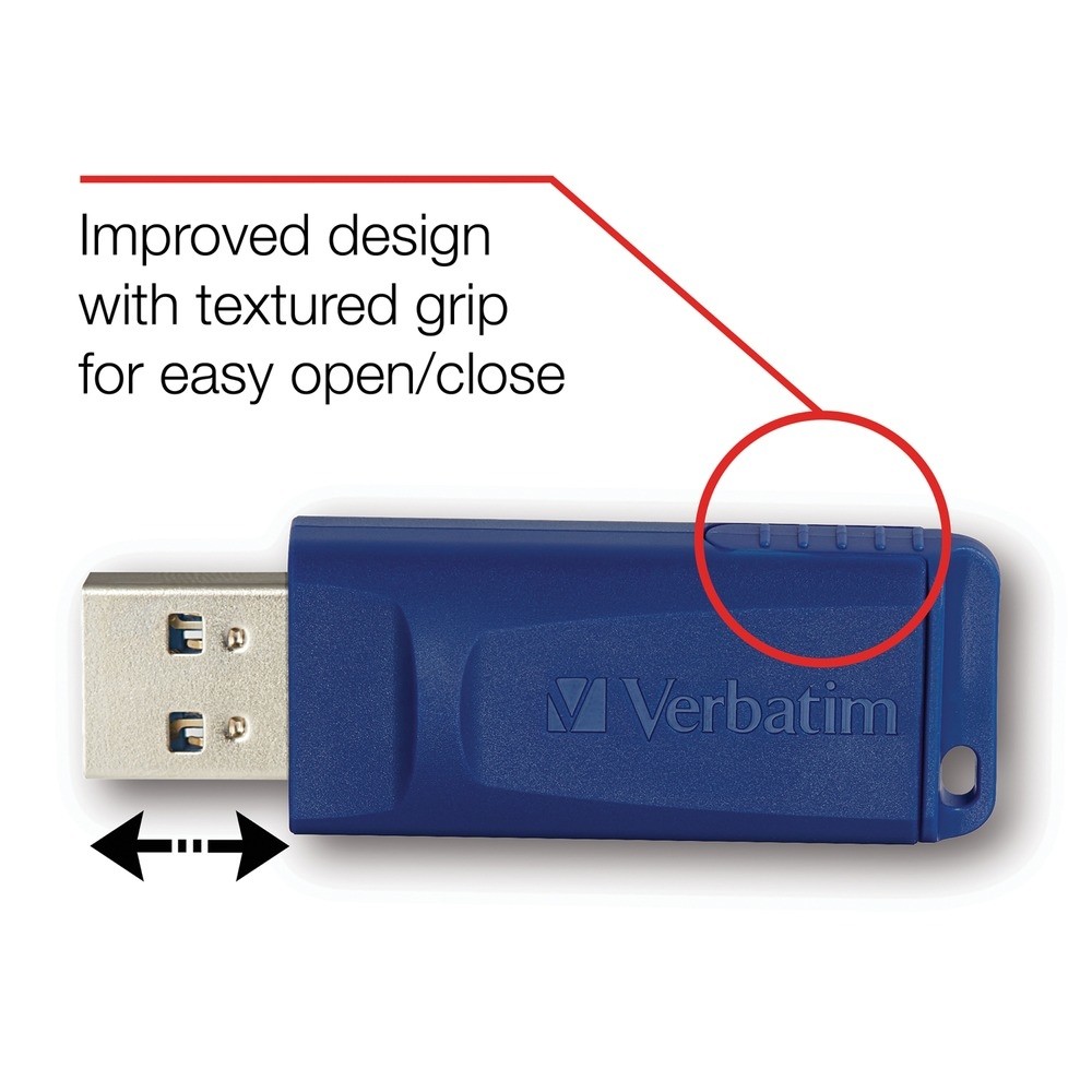 Verbatim Americas Llc 97408 Usb Flash Drive 32Gb 2.0 Blue Taa Microban