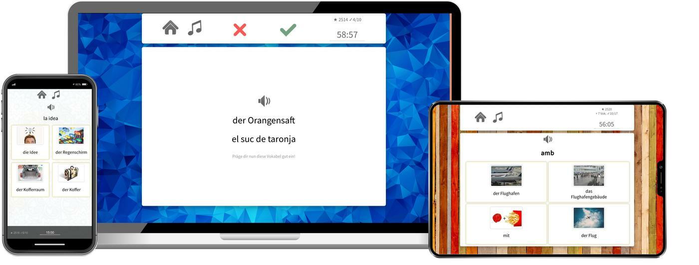 German for Catalans language course, basic course A1 + A2 online course language learning 24 new