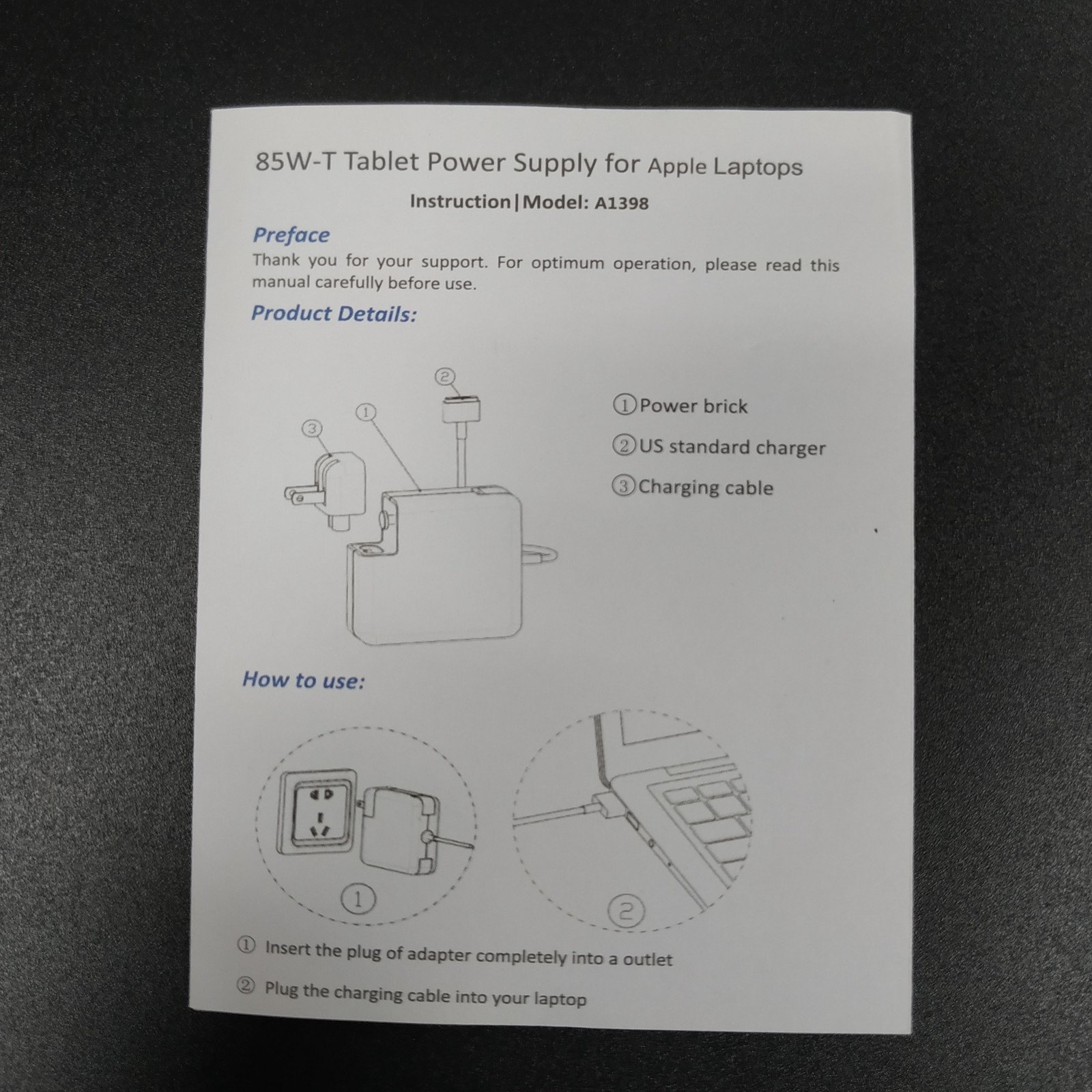 Genuine 85W MagSafe 2 Adapter Charger For Apple MacBook Pro Retina A1424 A1398