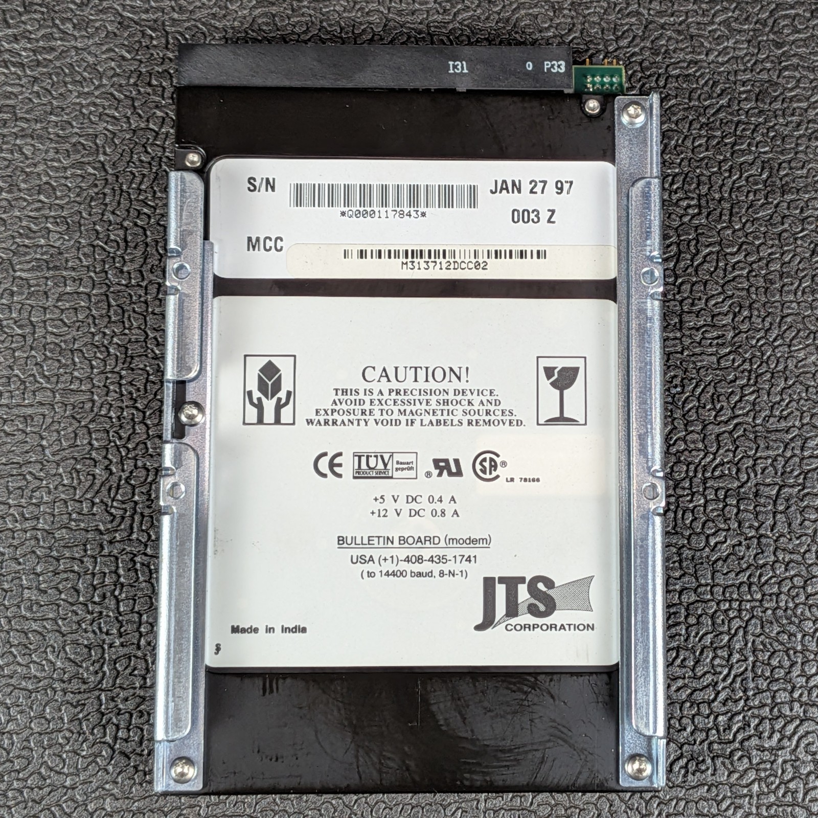 JTS Champ 2.0GB 3.5″ IDE Hard Drive – C2000-3AF – VTG – TESTED