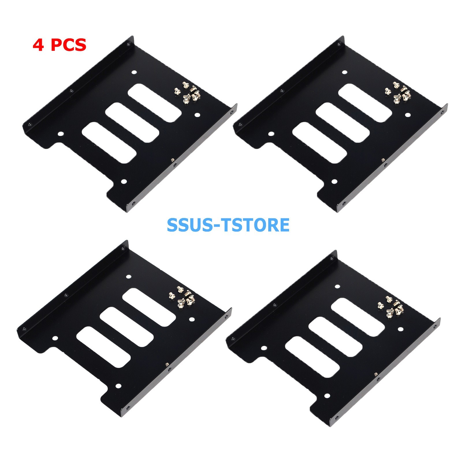 4X 2.5″ to 3.5″ Bay SSD Metal Hard Drive HDD Mounting Bracket Adapter Dock /Tray
