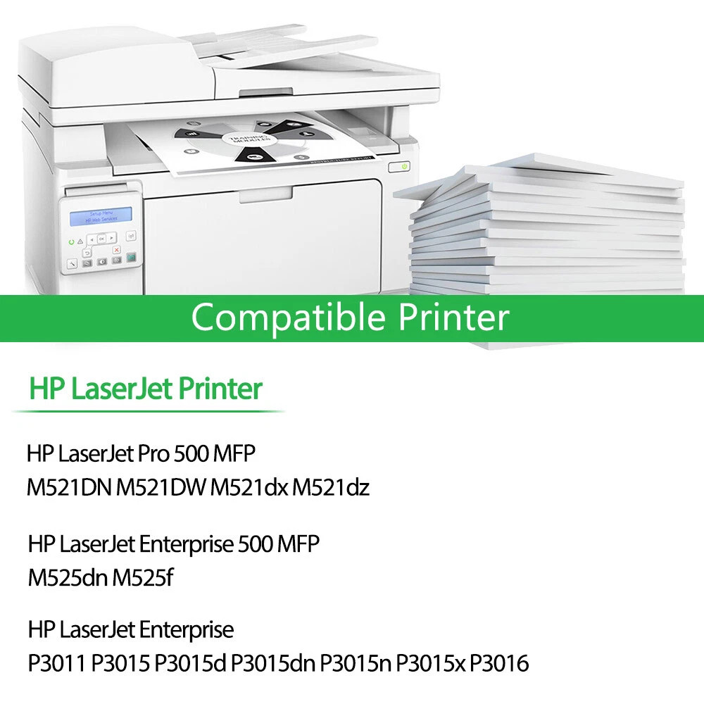 10PK CE255X 55X Toner For HP LaserJet Enterprise P3011 Pro 500 MFP M521DN M521DW