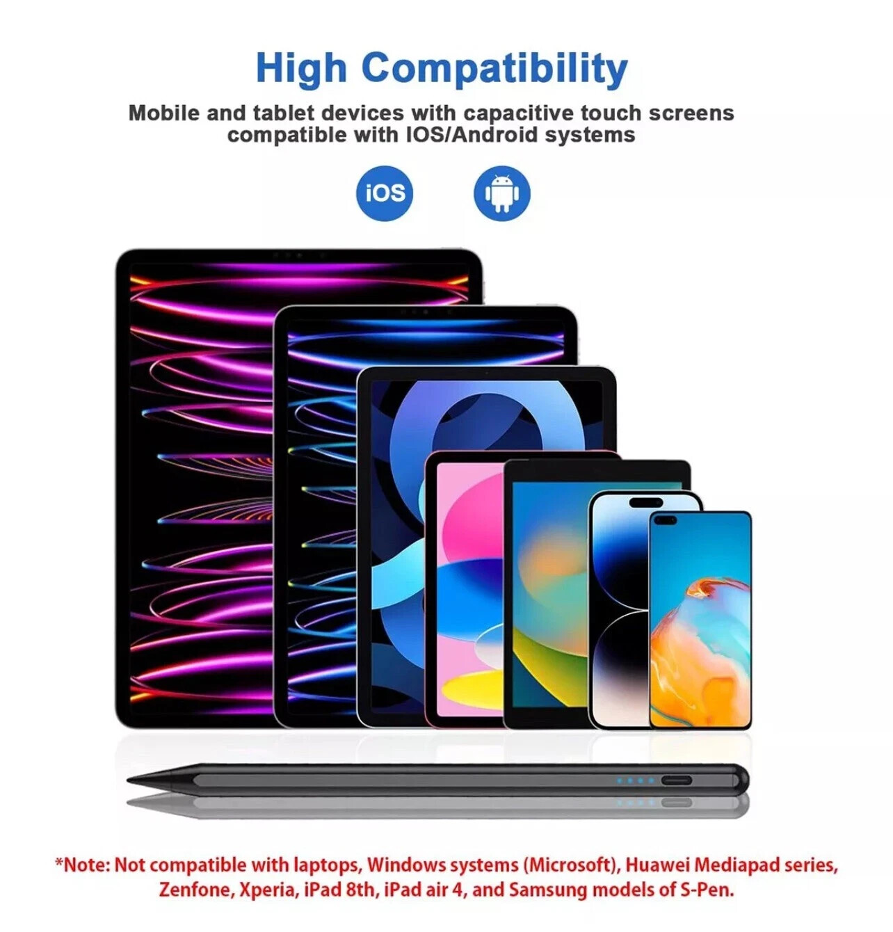 Universal Stylus Pen for Apple iPad/iPhone/Samsung /iOS&Android Phone & Tablets