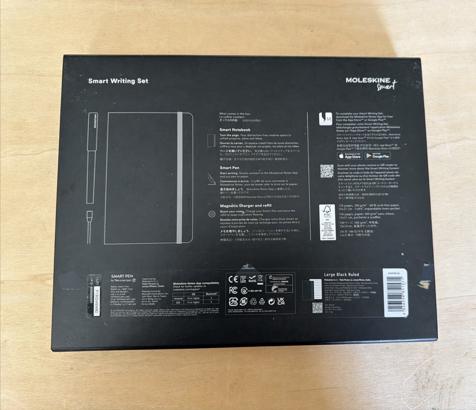 Moleskine Smart Writing Set – Pen+ & Smart Notebook | New (Open Box)