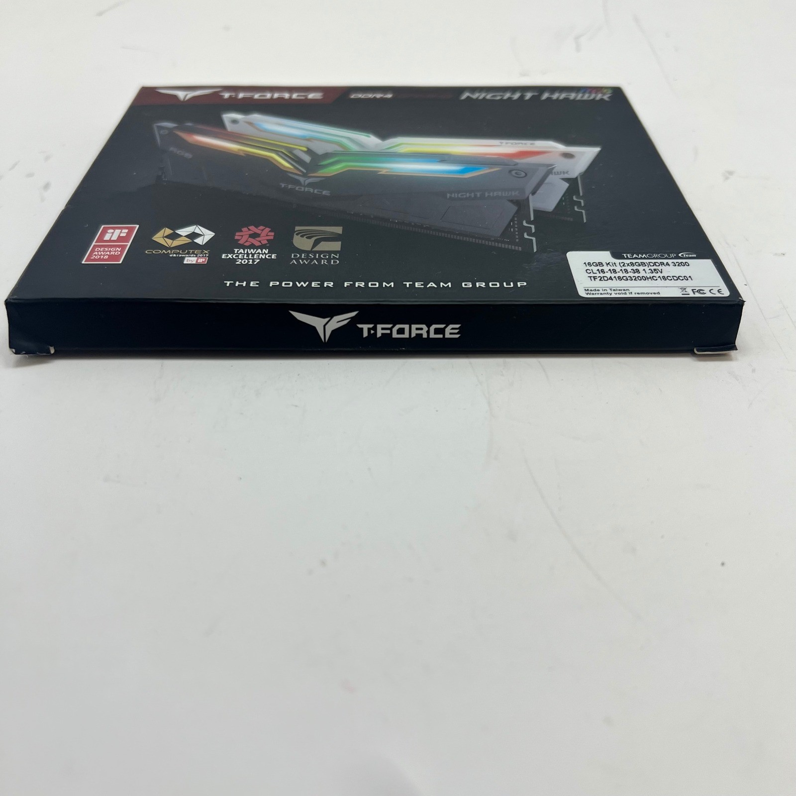 TeamGroup T-Force Night Hawk RGB DDR4 16GB 3200MHz RAM (2 x 8GB) CL-16-18-18-38