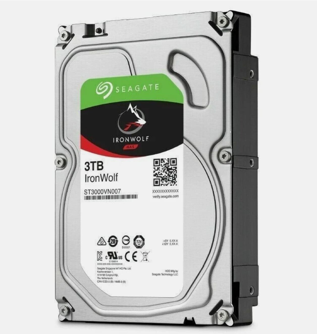 Seagate IronWolf ST3000VN007 3TB 5900RPM SATA 6Gb/s 3.5 NAS HDD Hard Disk Drive
