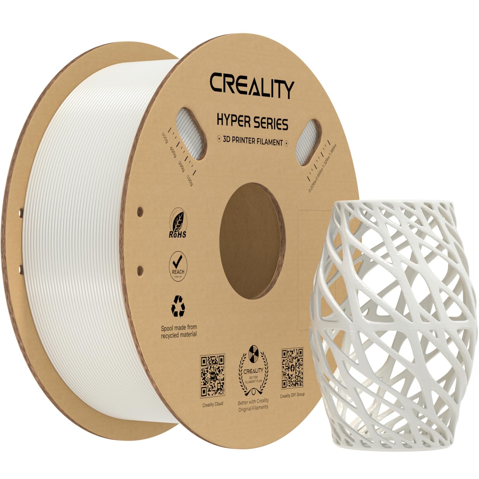 Hyper PETG Filament 1.75mm, High-Speed PETG for 30–600mm/s Printing, Low Stri…